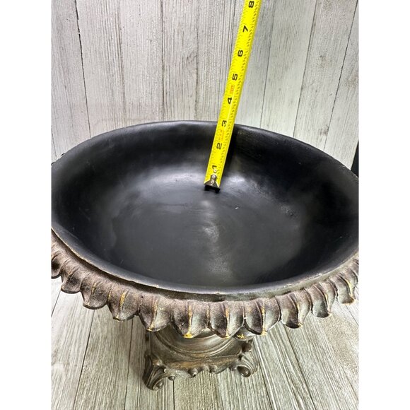 Vtg Resin Decorative Footed Bowl Classic Home Decor 9" Tall 10" Diameter Col C - Picture 6 of 10